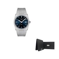 Tissot PRX kvarcinis mechanizmas Vyriški laikrodžiai Laikrodis Mėlynas ciferblatas Nerūdijančio plieno apyrankė T137.410.11.041.00- Blue Gift Box Set