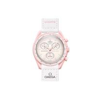 Swatch X Omega Biokeraminis MoonSWATCH Misija į Venerą SO33P100 SO33P100 Pink Watch Case white