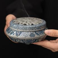 Multifunction Incense Coil Burner Ancient Clay Ceramic Crafts Incense Ornaments Reverse Flow Incense Burner Home Decor