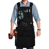 Waterproof Waxed Canvas Work Apron for Woodworkers, Electricians, and Outdoor Auto Repair, Custom Logo Option Thick Canvas juoda