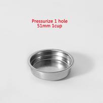 51Mm/58Mm Pressurized 1 Hole Coffee Filtration Basket Single/Double Cup Fit For 51Mm/58Mm Portafilter Espresso Coffee Tool