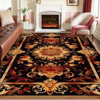 Persian Decoration Carpet Living Room Sofa Tea Table American Luxury Rugs Bedroom Washable Antiskid Entrance Floor Mat Lounge 60x90cm