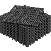 Interlocking Drainage Floor Mat 12  x 12  PVC Non-Slip Floor Tiles 12 Pack