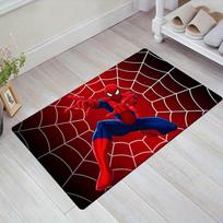 1 vnt. Marvel Žmogus-voras kilimas, neslystantis grindų kilimėlis, animacinio personažo dizainas, minkštas aksomas, kambario dekoras, skalbiamas 60cm by 90cm