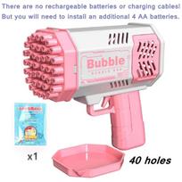 4069 Holes Bubble Bazooka Machine Gun LED Light Bubble Blaster Toy Summer Outdoor Playing Activity Party Wedding Birthday Gift