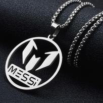 Trendy Brand Messi Football Titanium Steel Pendant Street Hip-hop Necklace Boys' Necklace 60CM