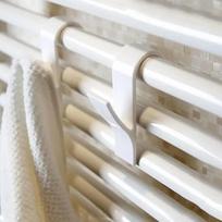 High Quality 2PCS Multi - Purpose Plegable Clothes Hanger, White Hook Holder for Heated Towel Radiator Rail Bath 2pcs balta