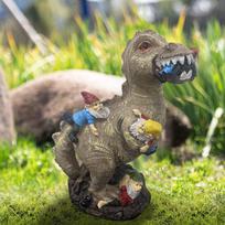Išdaigininkas dinozauras sodo valgytojas nykštukas Statulėlė Dervos figūrėlė Geriausia meno puošmena lauko namams Vandeniui atsparūs namų aksesuarai pilka