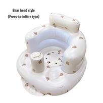 2026 Electric Inflatable Baby Learning Sofa: Sit-Stand Practice Chair for Infants 57*48CM white