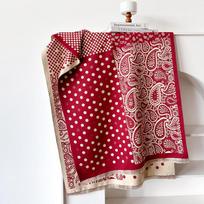 Korean Version Of Light Luxury Contrasting Colors, Double-Sided Imitation Cashmere Scarf, Winter High-End Warm Shawl 185cm raudona
