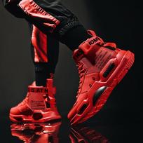 Men's High Top Leather Sneakers Trend Hot Sale Comfortable Man Casual Shoes Outdoor Non-slip Breathable Men Shoes 39-48 6.5