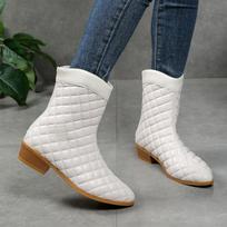 Women Ankle Boots Pointed Toe Chunky Shoes 2025 Winter New Trend Designer Casual Snow Boots Gladiator Shoes Chelsea Zipper Botas 36 balta