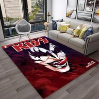 Retro KISS Roko Grupės Kilimas Kilimas Namų Svetainei Miegamajam Žaidimų Kambariui Sofai Virtuvei Durų Kilimėlis Dekoras, Vaikų Zonos Kilimas Neslystantis Grindų Kilimėlis 40x60cm
