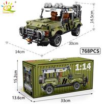 HUIQIBAO 1:14 Bekelės Transporto Priemonės Lenktyninio Automobilio Techninis Modelis Statybinis Kaladėlė MOC Sunkvežimis Plyta Vaikams Miesto Statybos Žaislas Berniuko Žaidimas WITH BOX