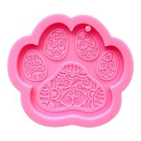 Handmade Jewelry Pendant Resin Casting Mold Handicraft Cute Dog Paw Keychain Crystal Resin Mold DIY Crafts UV Epoxy Mold 1