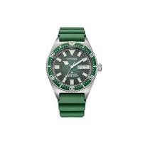 CITIZEN Professional Master Collection 200m Waterproof Automatic Mechanical Movement PU Strap Watch NY0121-09X Green Dial gray