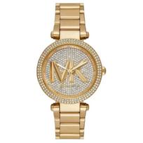 MICHAEL KORS Apyrankinis laikrodis Kvarcinis mechanizmas Nerūdijančio plieno apyrankė 39 mm Auksinis ciferblatas Moteriškas laikrodis 50 m atsparumas vandeniui MK7283 Gold Dial beige