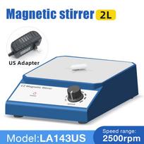 2L AC 100-240V 50HZ/60HZ Mini Magnetic Stirrer Magnetic Mixer With Stir Bar Laboratory Supplies with Power Adaptor EU / US plug