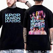 K-Pop Demon Hunters Men's Women's T-shirt Saja Boys Jinu Romance Saja Tee Summer Casual Hip-hop Fashion Short Sleeves T-shirt 4XL