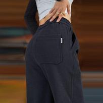 Men's Trendy Twill Knit Straight-Leg Pants - Autumn/Winter Collection: Slimming, Loose, and Versatile. 4XL juoda