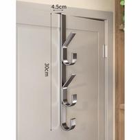 Ultra-Sleek Door Hook: Heavy-Duty Metal Rack for Hats, Bags & Coats