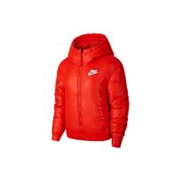 Nike Vienspalvės Logotipo Spaudinio Dvipusė Medvilninė Striukė su Gobtuvu Žieminės Moteriškos Striukės Oranžinė CD9044-634 L red