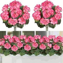 Vibrant Red Faux Begonias for Home and Event Decor 1pc rožinė raudona spalva