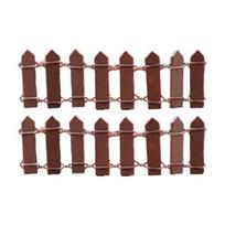 2 vnt. Mini medinės tvoros mikro kraštovaizdžio ornamentai 4x1,2 colio Miniatiūrinis pasakų sodo piketinės tvoros figūrėlė lėlių nameliui, namų sodui, gėlių vazonui, „pasidaryk pats“ amatai rožinė