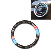 Automobilio anglies pluošto minkšto skydelio variklio užvedimo raktas mygtuko žiedo apdailos dekoratyvinis lipdukas BMW E90 / E92 / E93 2005-2012 m.