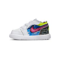 Jordan Air Jordan 1 ALT Vintage Abrasion Resistant Breathable Low top Toddler Shoes White Baby DM8971-114 23.5