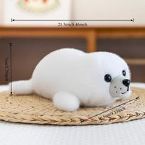 Seal Cute Plush Toy Cute Kawaii Soft Shark Plushie Doll Furry Ocean Animal Stuffed Toy Baby Sleeping Throw Pillow Complimentary Gifts