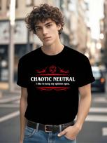 Chaotic Neutral Quote Tshirt - 100% Cotton Casual Gaming ... XXL