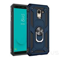 Armor Case For Samsung Galaxy J4 J6 Plus 2018 J5 J7  2017  Shockproof Finger Ring Car Cover J4 2018 mėlyna