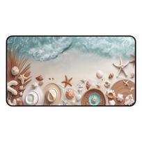 Ocean Beach Desk Mat Nonslip and Waterproof Gaming Mouse Pad Office Gaming Desk Decoration Mat The Perfect Gift for Friends 400X800X2mm