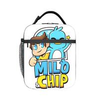 milo and chip Merch Insulated Lunch Bag For School  Food Box Reusable Cooler Thermal Lunch Boxes One Size