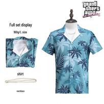 Tommy įkvėptas amerikietiško retro stiliaus havajietiškas cosplay marškinėlis S gray