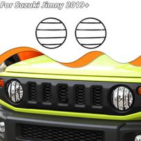 Automobilio priekinių žibintų apdailos lempos gaubtas, skirtas Suzuki Jimny 2019 -2023 metaliniams automobilių priedams juoda