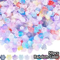 50/100pcs resin material flower decoration bead flower bead cap bulk DIY jewelry making necklace bracelet earring phone chain 50pcs