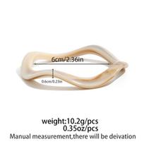 DIEZI Multilayer Exaggerated Beige Resin Acrylic Wide Bangles Hip Hop Geometric Bracelet Bangles For Women Men New Gift Jewelry