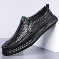 Fashion Men Loafers Breathable Men Leather Shoes Soft Soles Man Casual Shoes High Quality Slip-on Oxford Shoes Business Men Formal Shoes 38