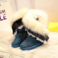 Womens Snow Boots Chunky Pink Mid Calf Shoes For Women Platform Moon Half High Furry Pu Chic Point Hot And Low Price Comfrtable 36