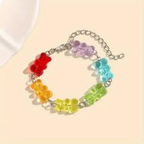 Spalvinga meškiuko apyrankė One Size