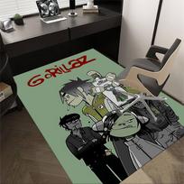 1 vnt. Gorillaz Rašalo Kilimas, Biuro Kilimas Lauko Kilimėlis Namų Dekoras Plotinis Kilimas Festivalis 60cm by 90cm