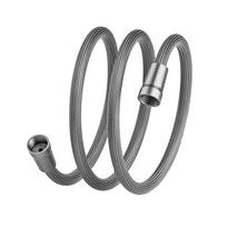 Anti Winding Handheld Shower Hose Universal Interface Bath Shower Nylon Pipe  Bathroom Accessories 1.5meter-silver