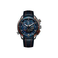 Citizen PROMASTER Saulės energija varomas kvarcinis mechanizmas Karvės odos dirželis Vyriškas laikrodis Mėlynas ciferblatas JW0149-10L Blue Dial black