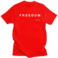Fight For Freedom Charlie Kirk 19932025 Red Signature Tribute T Shirts Pure Cotton Tees Shirt Fashion ShortSleeve Clothing S
