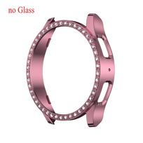 Dėklas Samsung Galaxy Watch 7 6 5 4 40mm 44mm Apsauginis dėklas Plastikinis kietas Bamperis eilė deimantais inkrustuotas blizgus dangtelis be stiklo For Galaxy Watch6 44