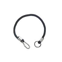 Tvirtas arklių priekabos tvirtinimo virvė (lariat) su kibiro pakabos fiksavimo spaustuku 54cm 1pcs pack juoda