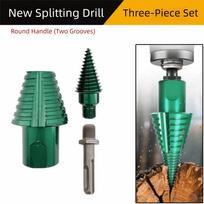 High Hardness Steel Firewood Splitter Drill Bit Round Shank Adjustable Woodworking Drill Bit Multi-functional Square Shank