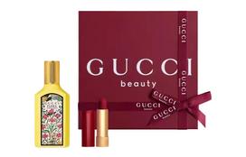 GUCCI Dreamy Vanilla Orchid, Golden Tube Lipstick With Velvet Mist Lip Balm, Gift Box Set, Floral Scent 50ml Perfume+Lipstick #509 3.5g
